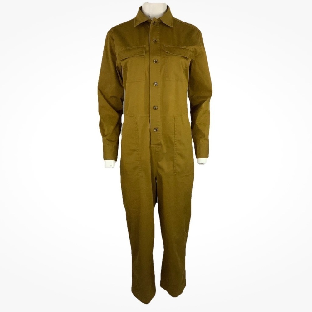 Everlane Sz 6 The Modern Utility Jumpsuit In Brass Mustard Yellow Cotton